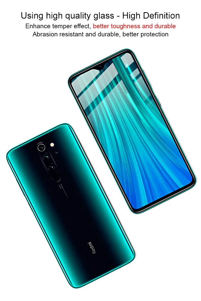 Защитная пленка Imak Для Xiaomi Redmi Note 8 Pro glass Pro+ Полное покрытие Защитная пленка для Redmi Note 8 Pro закаленное стекло