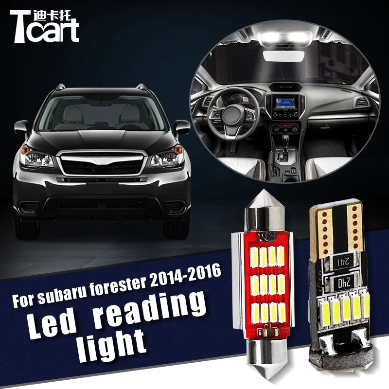 

Tcart 4X T10 w5w Festoon led bulbs For Subaru Forester 2014 2015 2016 Car Led Interior Bulbs Trunk Light Reading Lights