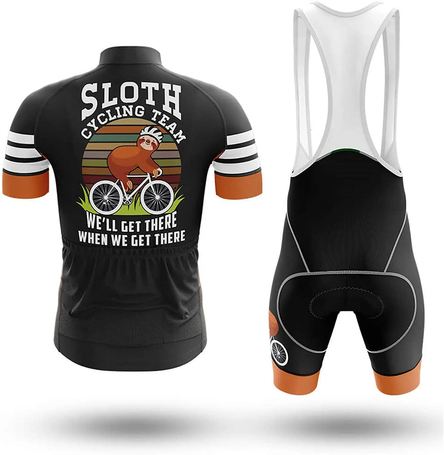 

Sloth Short Sleeve Shirt Bib Set Overalls Cycling Jerseys Men 2021 Ropa Ciclismo Triathlon MTB Biking Clothing Cartoon Figure