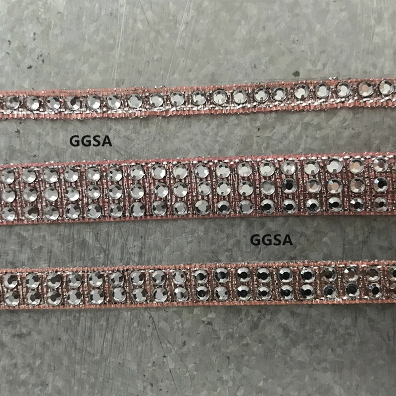 2 ряда розовые золотые серебряные металлические алмазные ленты прозрачные