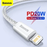 baseus 20w pd usb c cable for iphone 13 12 11 pro max fast charging type c cable for iphone 13pro max ipad data usbc cord wire