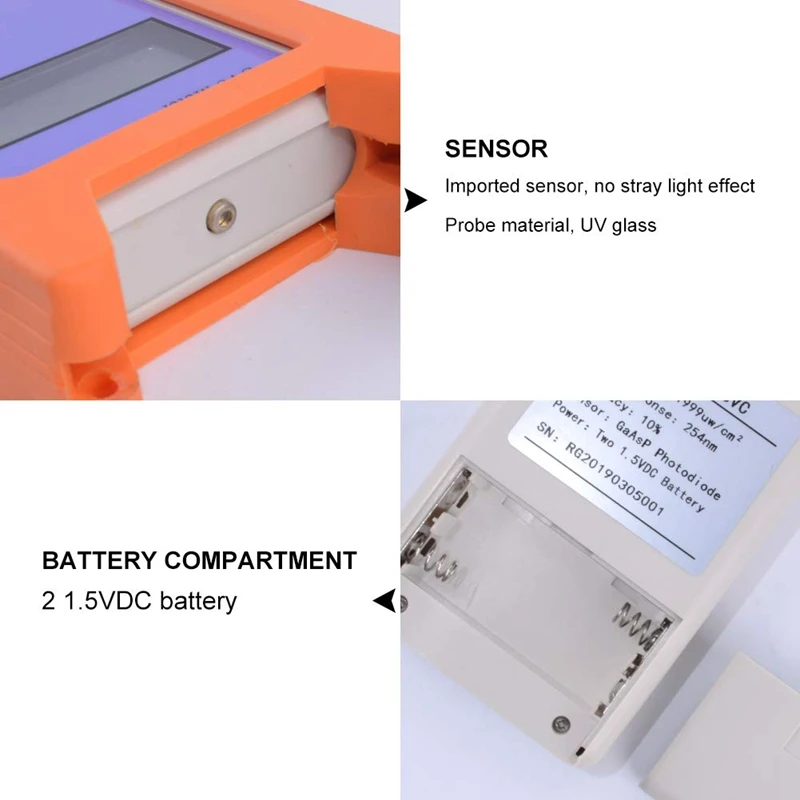 

RGM-UVC Reptile Illuminance Meter High Precision Ultraviolet Illuminance Meter UVC Photometer