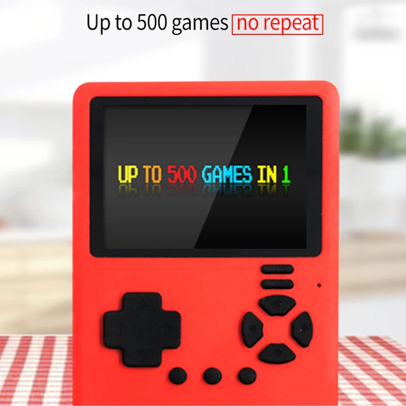 

Mini Ultra-Thin Handheld Childhood Classic Handheld Game Console Portable Puzzle 500 Games