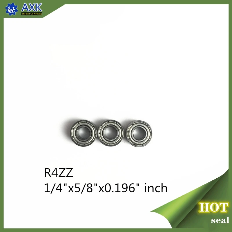 

R4ZZ Bearing ABEC-1 (10PCS) 1/4"x5/8"x0.196" inch Miniature R4 ZZ Ball Bearings R4z For RC Model Parts