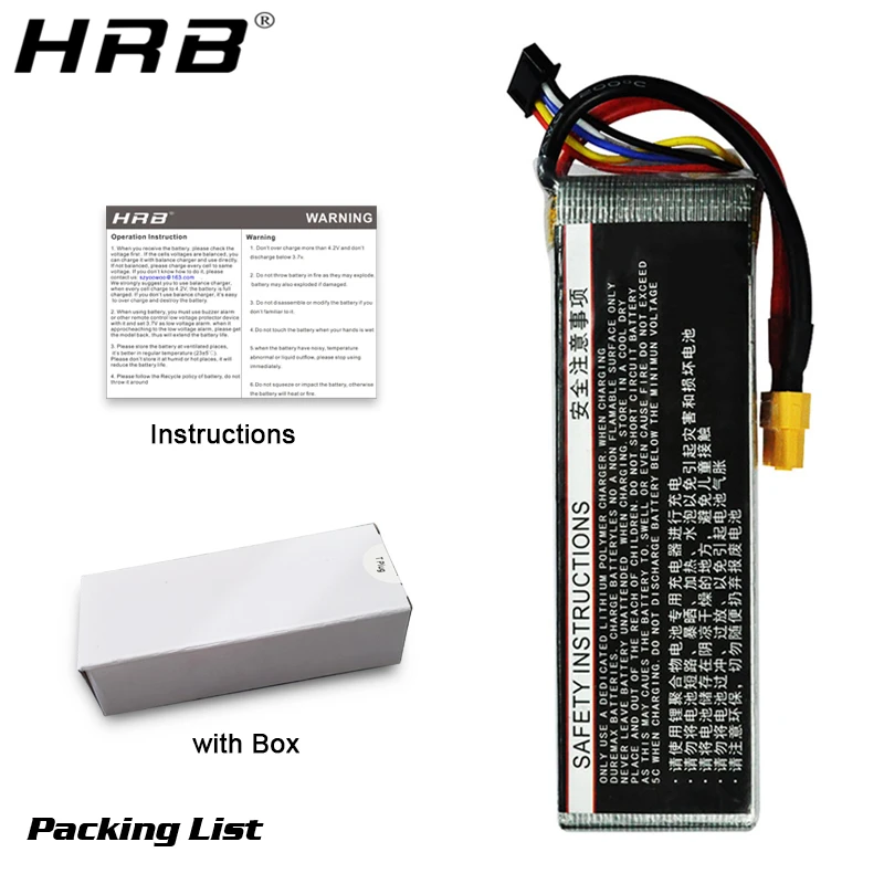 2 шт аккумулятор hrb lipo 3s 111 v 4000mah 4200mah 5000mah 6000mah 4s 148 v 3300ma