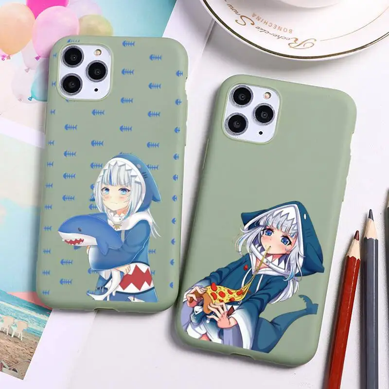 Чехол для телефона Hololive Gura Gawr shark Girl iphone 12 11 Pro Max Mini XS 8 7 6 6S Plus X SE 2020 XR силиконовый