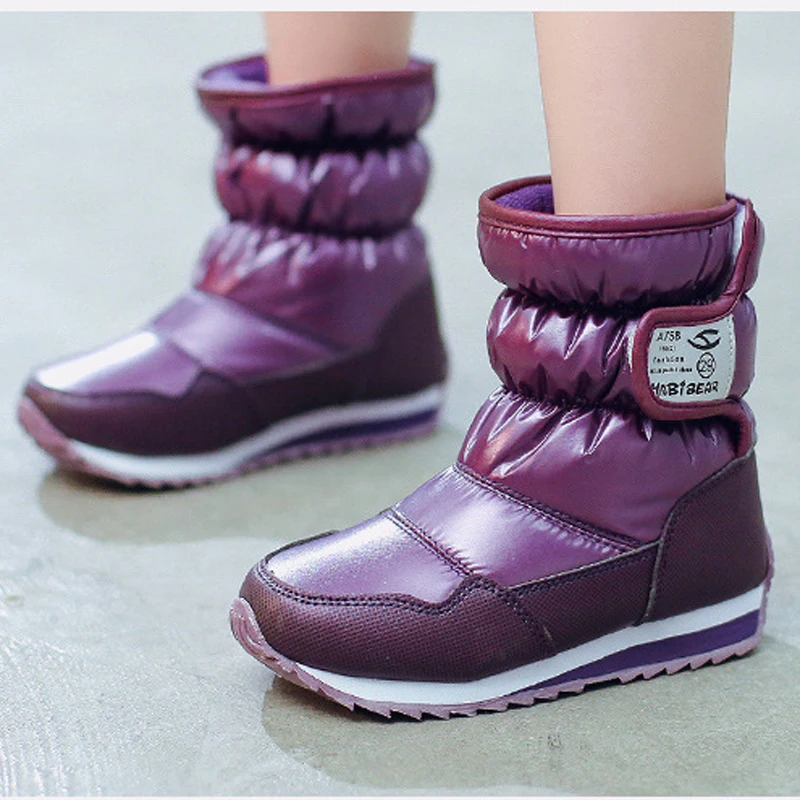 2022 детские ботинки; Зимняя теплая детская обувь; Модная Водонепроницаемая детская обувь; Зимние ботинки для мальчиков и девочек;-35 градусов от AliExpress WW