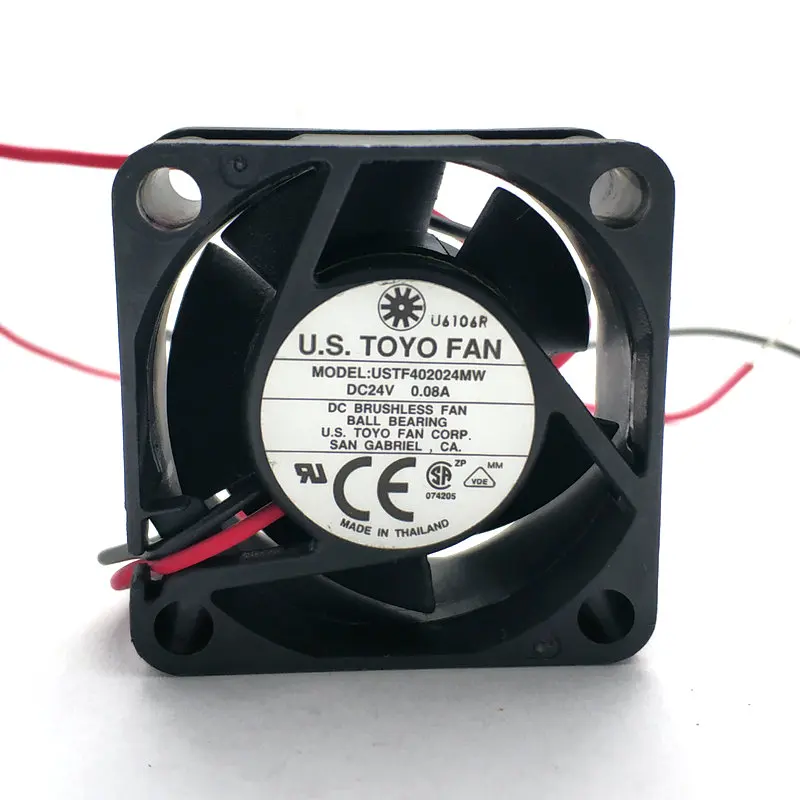 

Orignal USTF402024MW DC24V 0.08A USTF402012MW DC12V 0.10A 40x40x20MM 2Lines Cooling fan