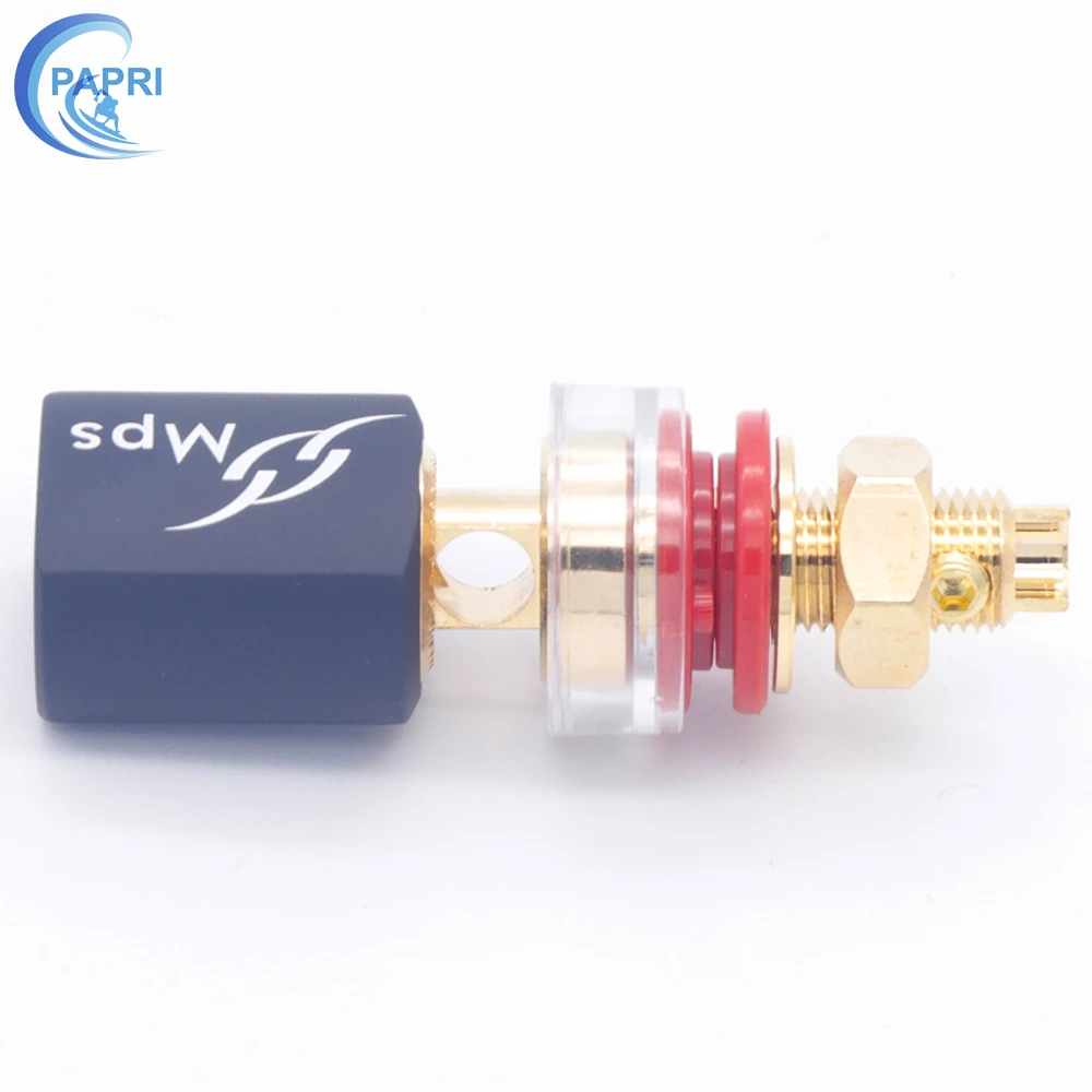 МПС Южный Пол Звезда-Л Латунь с золотым покрытием Более длинные крепежные гайки для подключения разъема стиля "банан" аудио-динамиков CD-плеера.