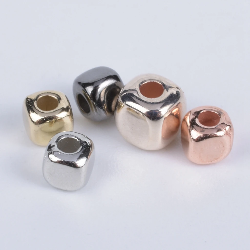 

200Pcs/Lot 3mm 4mm CCB Cube Seed Bracelet DIY Accessories Plastic Square Loose Spacer Beads For Jewelry Making