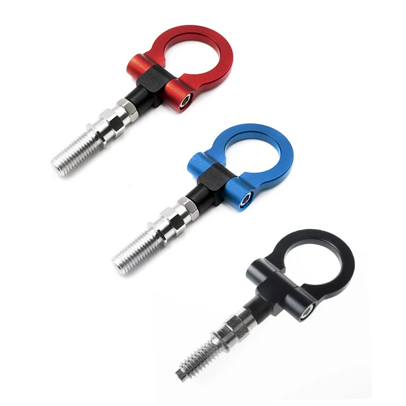 

Universal Car 16mm Aluminum Tow Hook Cars Front Bumper Screw-on Tow Hook Front Rear Racing for European Cars New