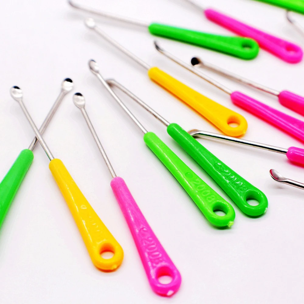 10 шт. Разноцветные Мини ухочистки из нержавеющей стали|Наборы для макияжа| |