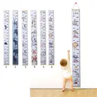 Детская диаграмма роста, холщовая настенная измерительная линейка для детей, для мальчиков и девочек, украшение для комнаты, съемная Таблица роста