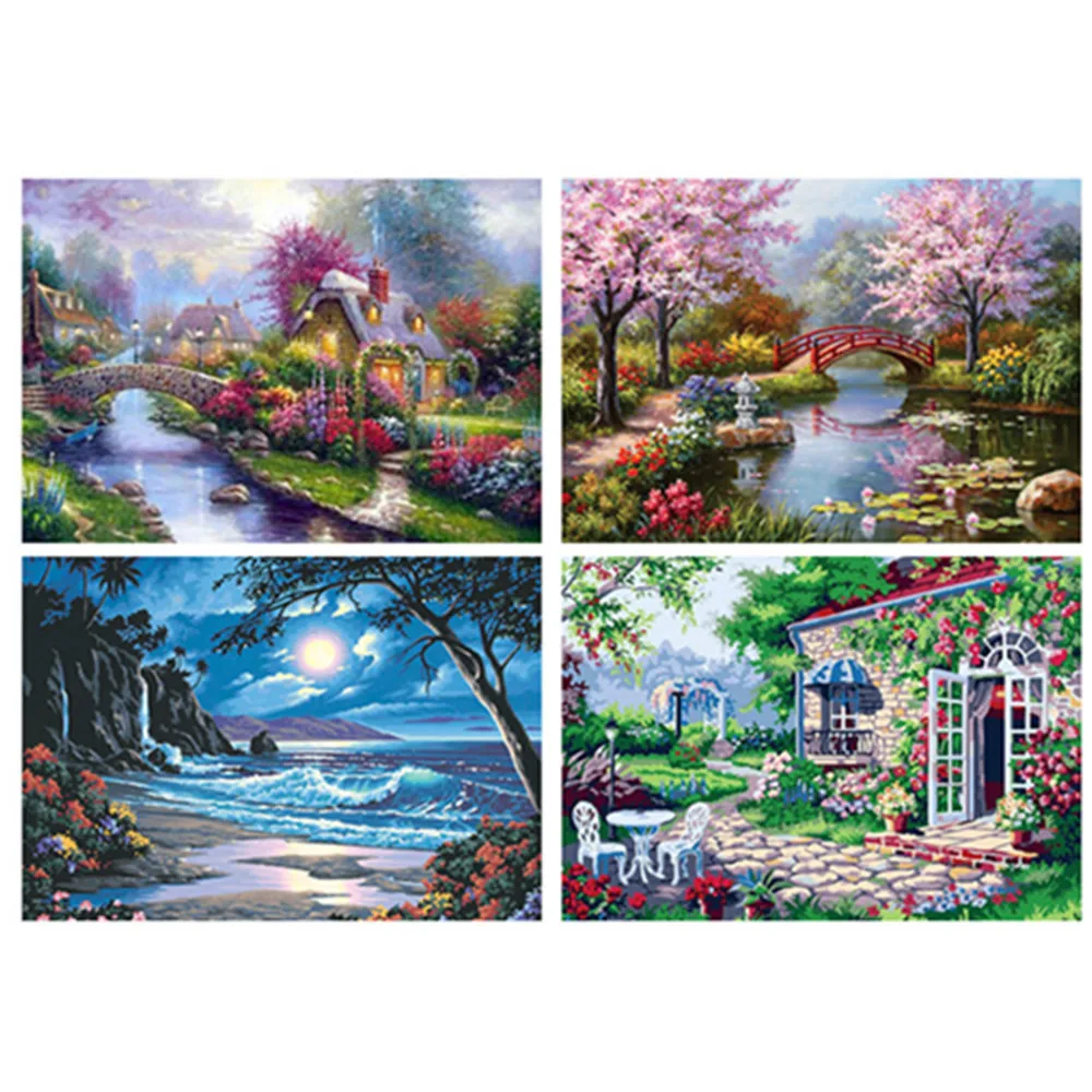

DIY Scenic 5D Diamond Painting Full Round Drill Resin Landscape Diamont Embroidery Cross Stitch Mosaic Home Decor Wall Art #N