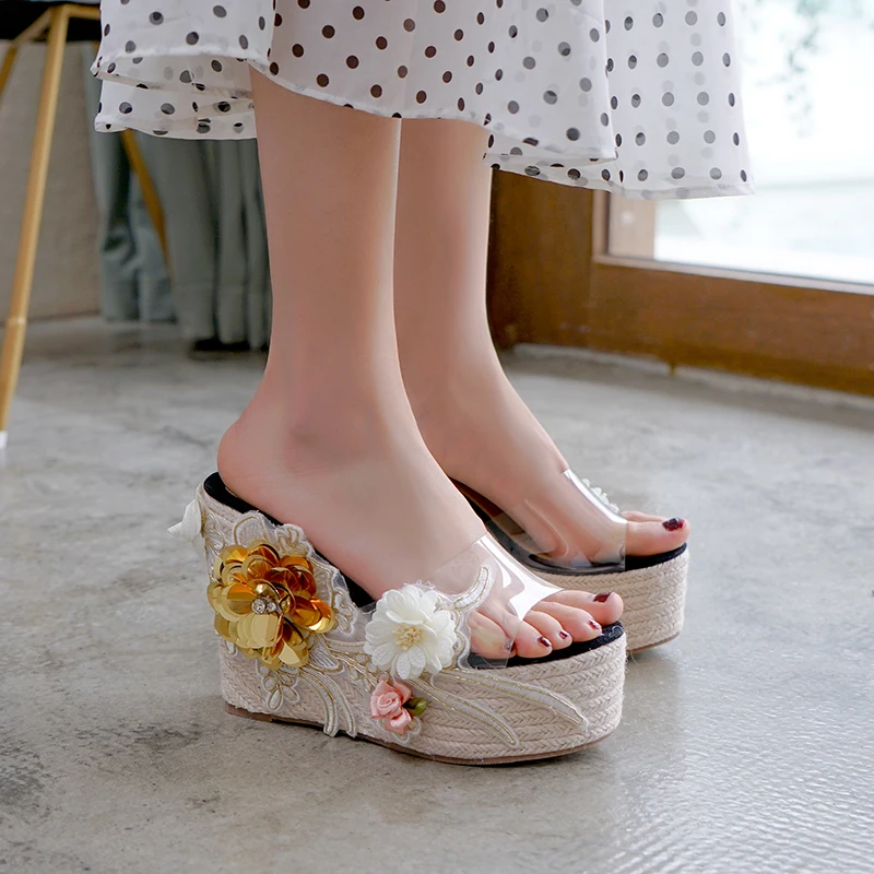 

12cm wedge high heel sandals super high heel platform platform platform high heel sandals floret