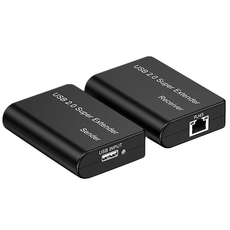 USB сплиттер 1X4 USB2.0 к RG45 удлинитель 100 метров Сетевой адаптер для (вилка США)|Кабели