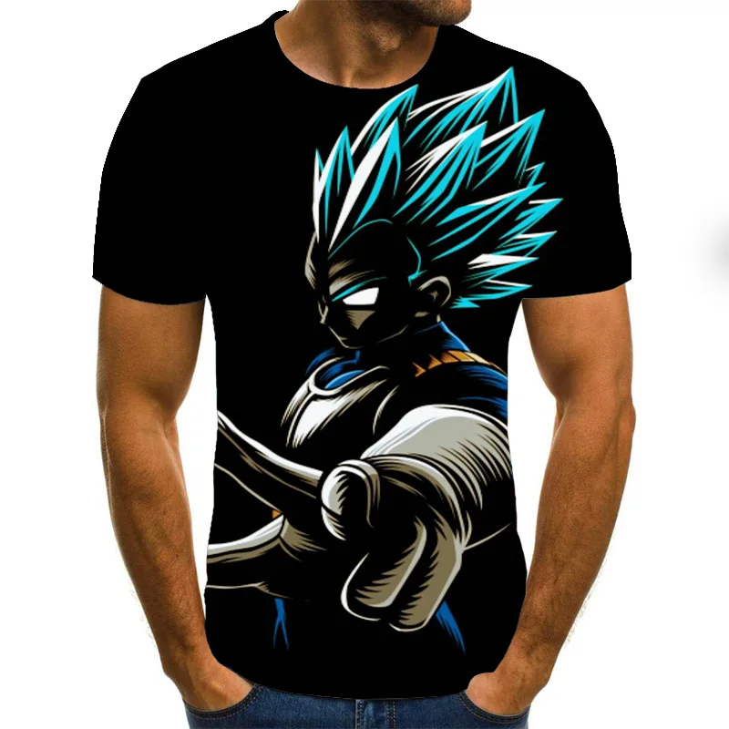 Новинка 2020 Мужская футболка летняя мода драконий жемчуг DBZ Bulma Super Saiyan Vegeta 3d принт
