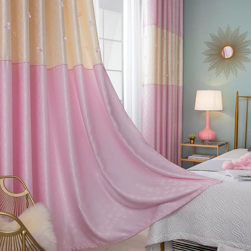 Новый цветок сшивание жаккардовые занавески s гостиная спальня готовые могут