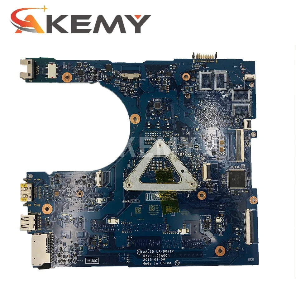 Akemy материнская плата для ноутбука DELL Inspiron 5559 i7-6500U CN-086V8H 086V8H LA-D071P SR2EZ DDR3L