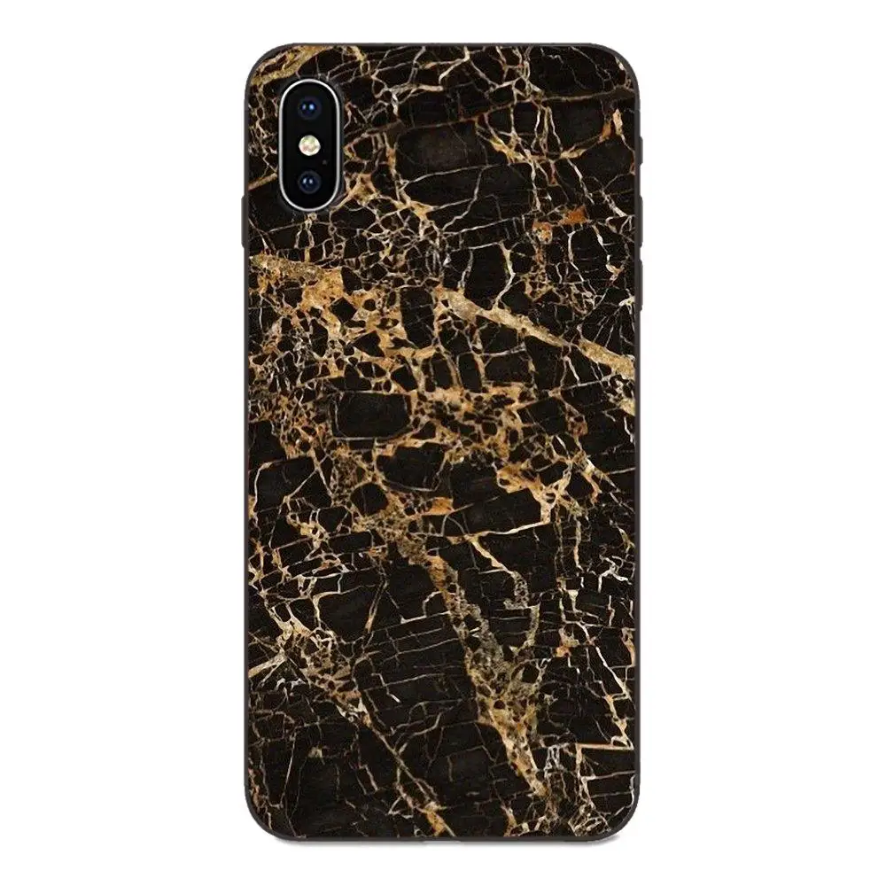 as picture Мягкий Силиконовый ТПУ Черный Твердый чехол для Apple iPhone 4 4s 5 5S SE 6 6S 7 8 Plus X XS Max XR Модный Золотой Мрамор - Цвет: as picture