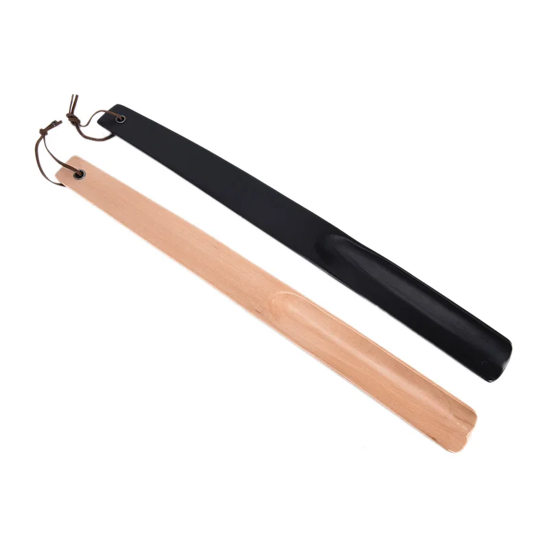 

Useful Shoe Lifter Professional Wooden Shoe Horn Flexible Handle Shoehorn Professional Shoe Spoon Home Tools Black/ Light Yellow