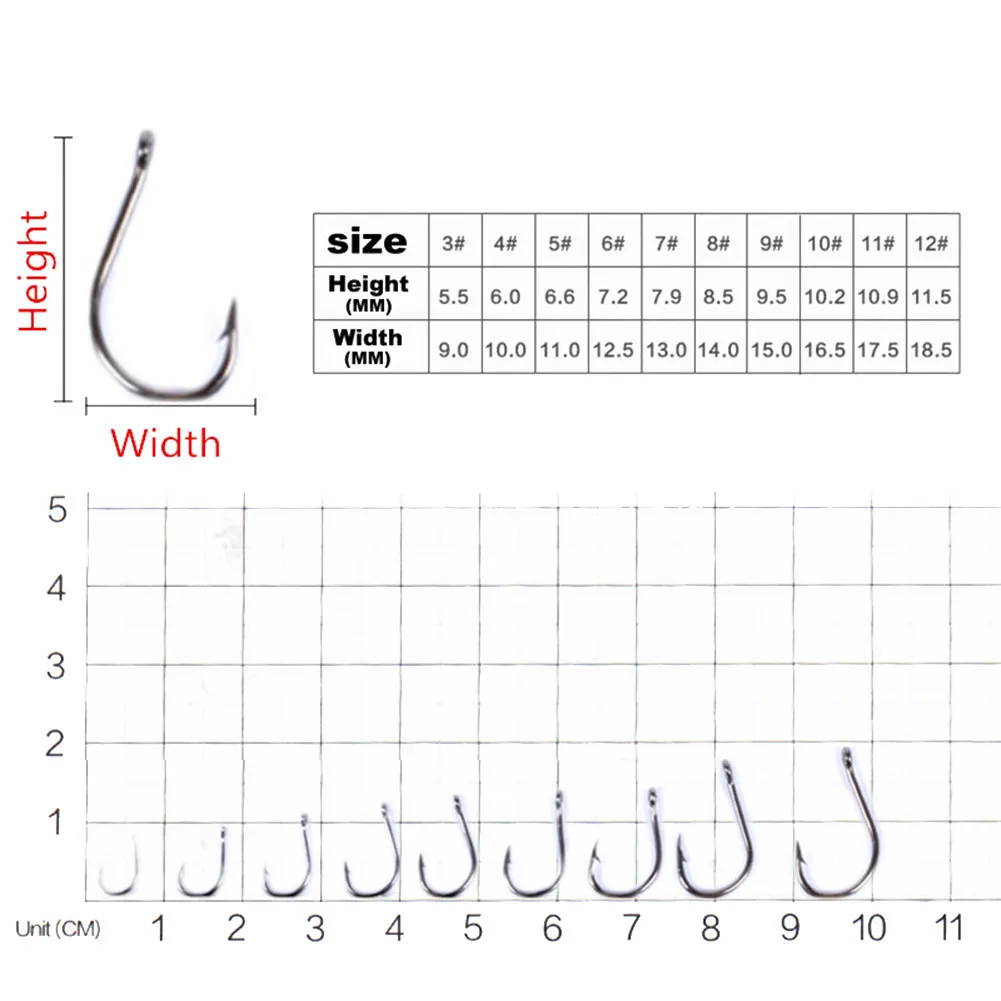 

Black gold boxed tube payment Iseni mix] 3#-12#600PCS fishing needle with hole hook durable and portable professional