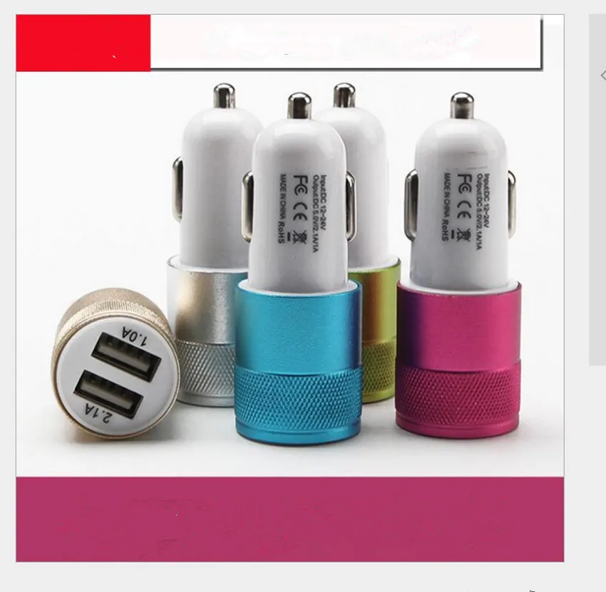 Автомобильный Зарядное устройство 2.4A max настоящий Быстрая зарядка для FIAT 500 с