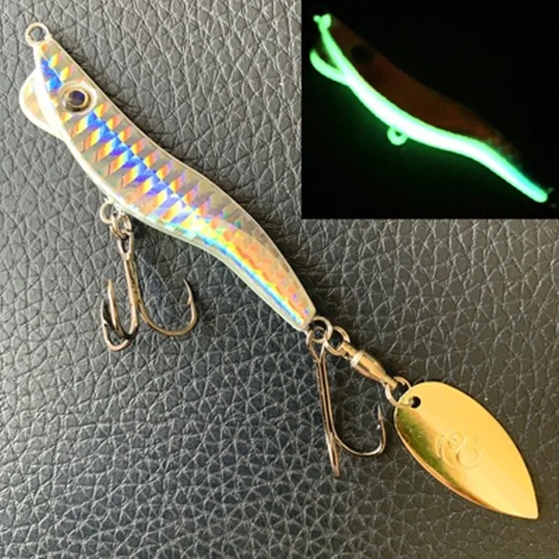 U металла креветки Вибрирующая наживка 1 шт./лот Спиннербейт 13g 19 гр 28 джиг