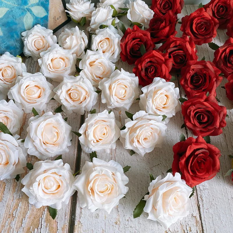 Искусственные цветы розы 5 шт./лот праздничное настенное украшение свадебная