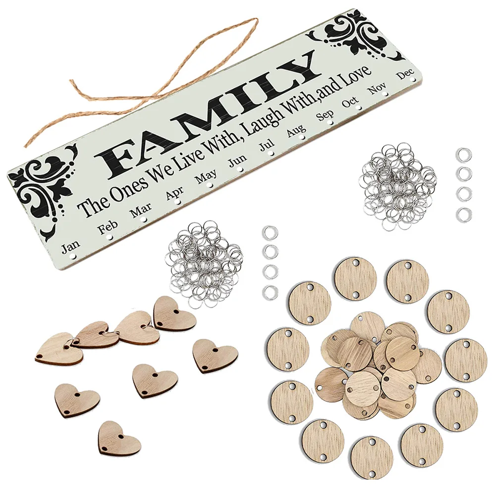 

Gifts For Dad Mom Wooden Family Birthday Reminder Calendar Board Birthday Home Decorative Plaque Wall Hanging