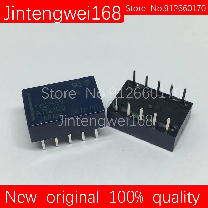 5PCS/LOT Original New NEW Signal Relay TQ2-3V TQ2-5V TQ2-12V TQ2-24V TQ2 12V TQ2-48V 5VDC 1A 10PIN Two Open And Closed - купить по