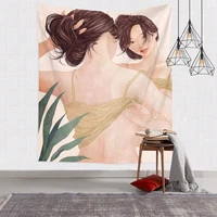 girl tapestry wall fashion lady tapestries dormitory blanket wall cloth room decor art aesthetic bedroom christmas decoration