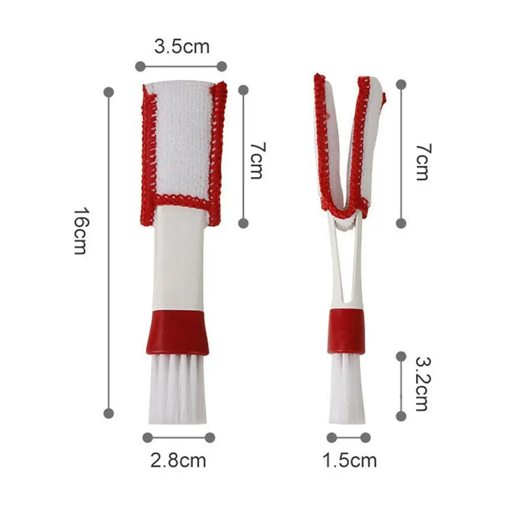 

Car Cleaning Brush Cleaning Supplies 2 In 1 Double Car Slider Outlet Window Tool Air-Conditioner Cleaning Outlet Multi-Purp G2W4