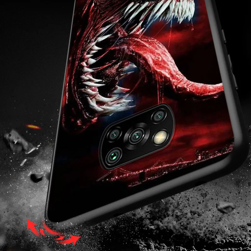 Villain Marvel Venom For Xiaomi Poco M4 X4 X3 F3 GT NFC M3 C3 M2 F2 F1 X2 Pro Mi Silicone Black Phone Case Fundas Coque Capa