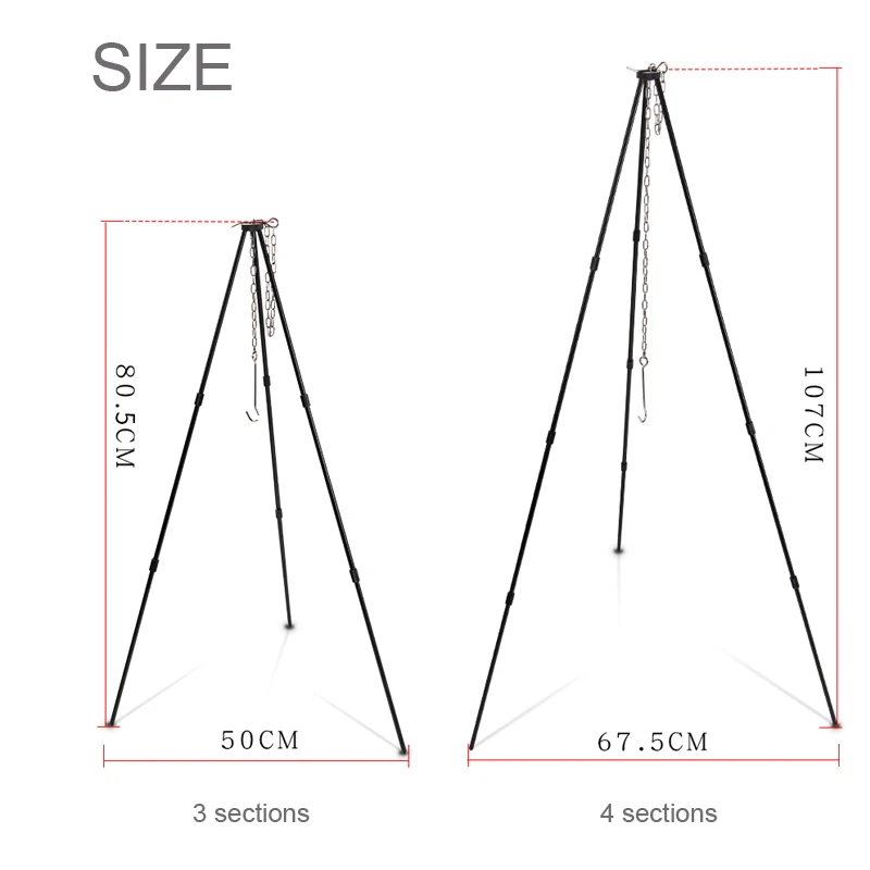 Обновленный штатив из алюминиевого сплава бронзового и черного цвета для отдыха