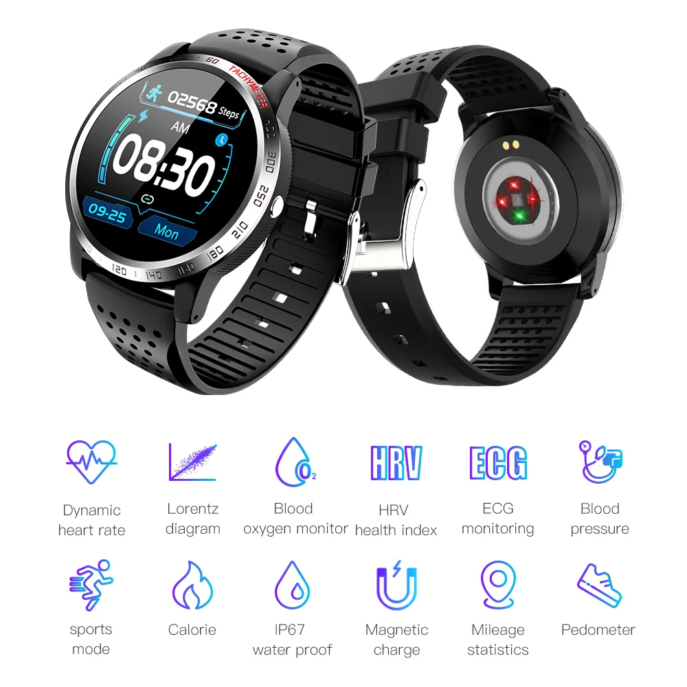 Умные часы W3 ECG PPG SpO2 HRV спортивные для здоровья пульсометр кровяное давление