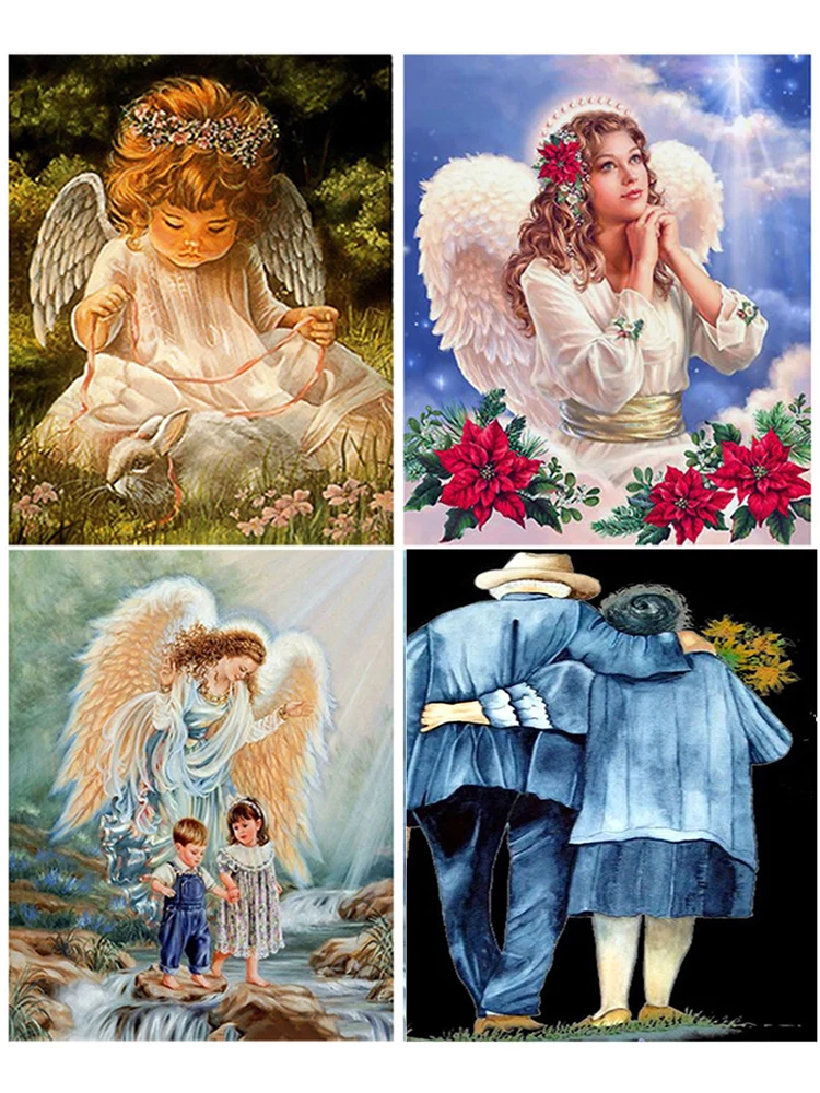 

Full Square / Round Diamond Embroidery Cartoon Angel 5D DIY Diamond Painting Cross Stitch Rhinestone Mosaic Decoration