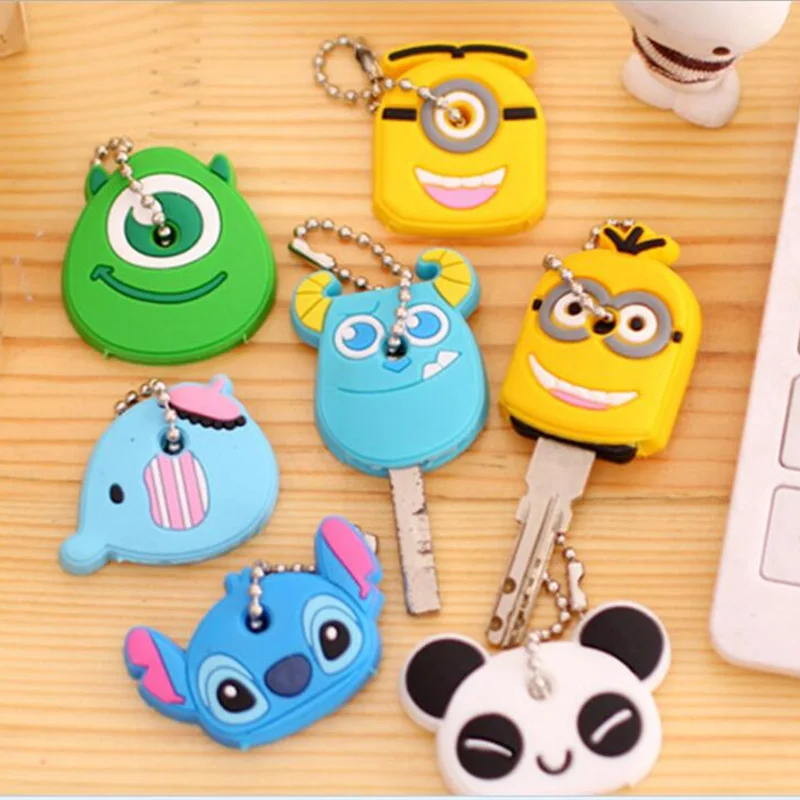 Мультяшный силиконовый защитный чехол для ключа управления ключом пылезащитный