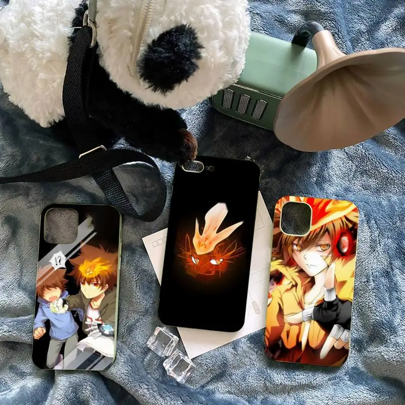 

Katekyo Hitman Reborn Phone Case Green Candy Color for iPhone 11 12 mini pro XS MAX 8 7 6 6S Plus X SE 2020 XR