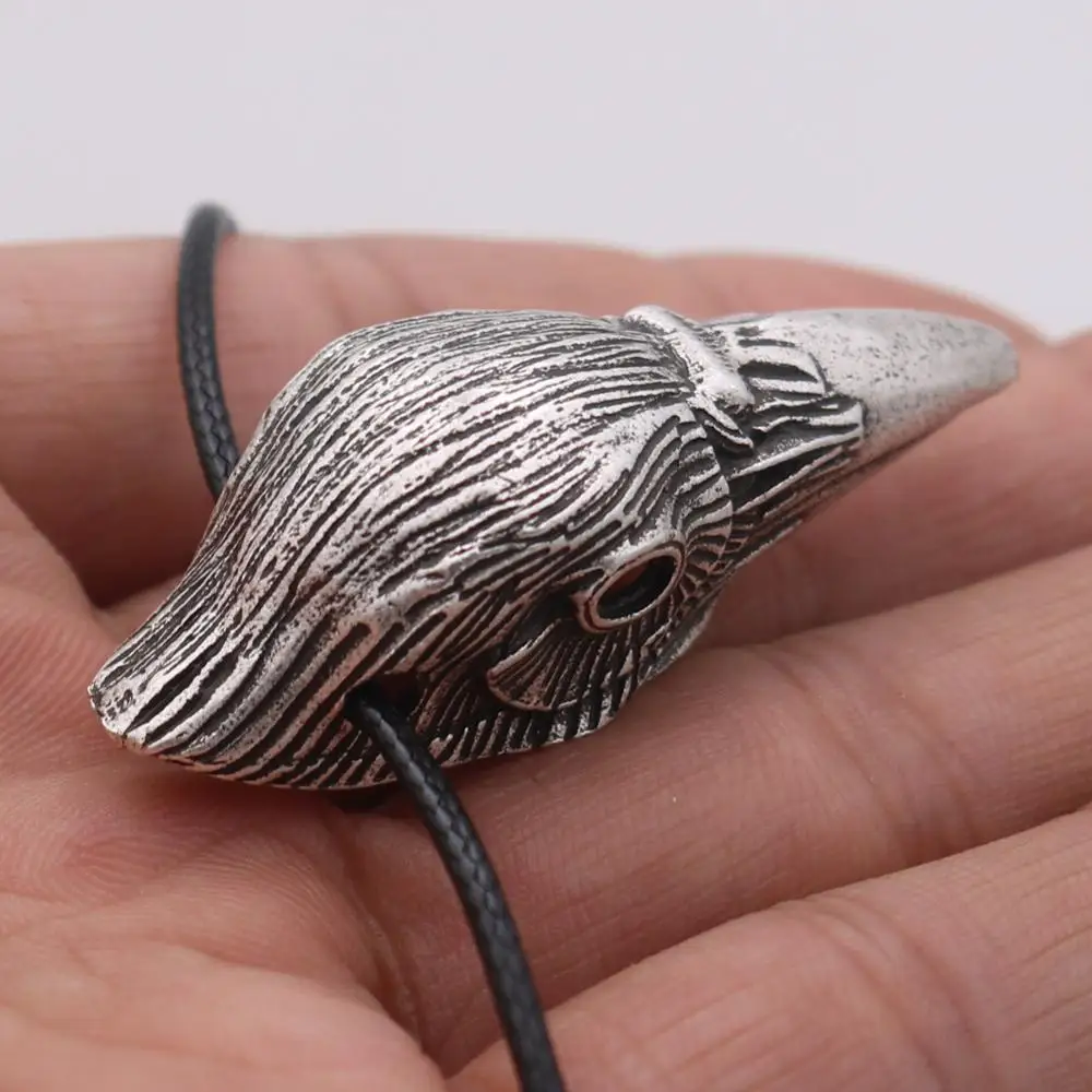Подвеска в виде головы викинга ворона черная птица очаровательное мужское
