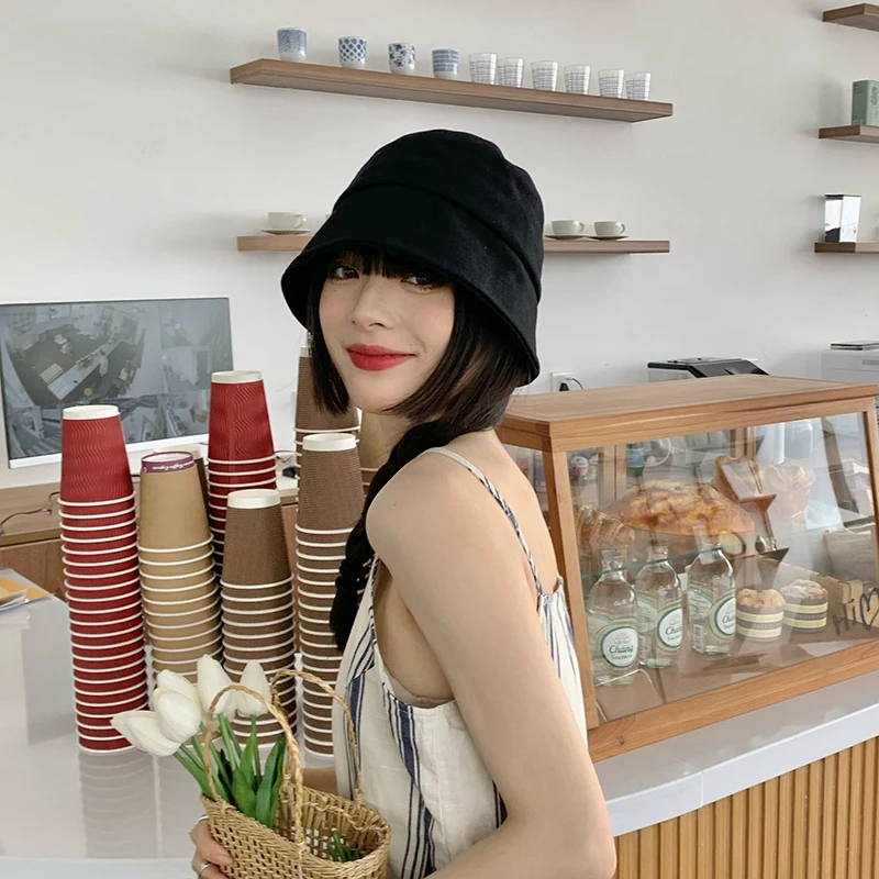 Женская модная маленькая универсальная летняя Солнцезащитная шляпа в Корейском