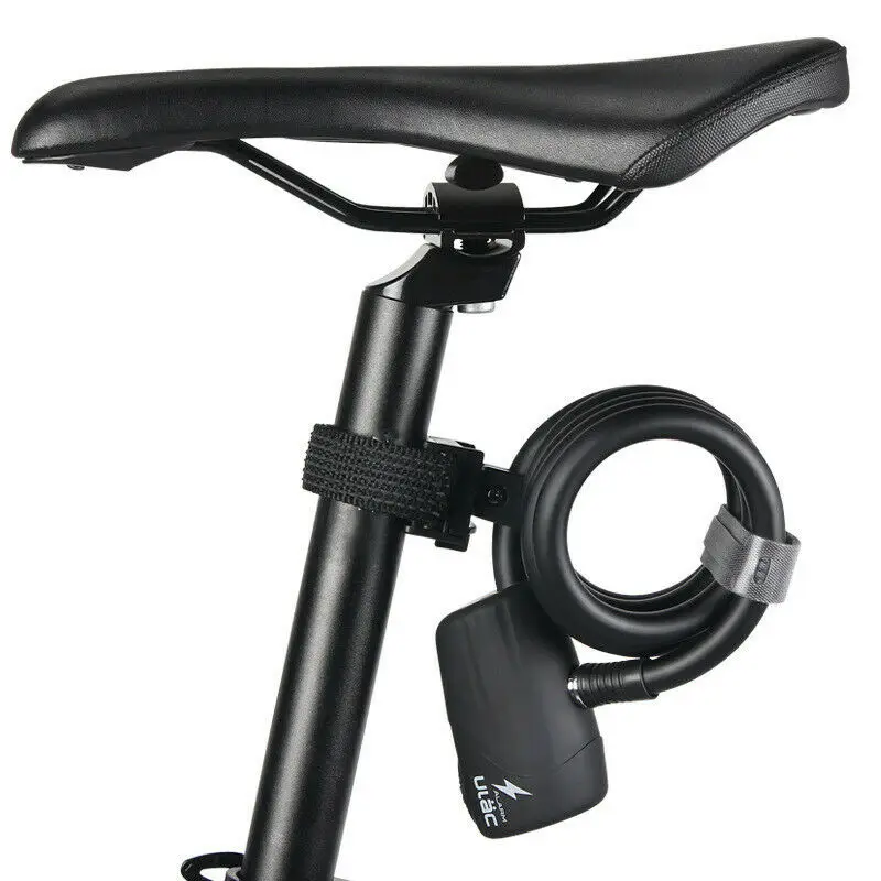 

ULAC Bike Alarm Lock Super Loud Alarm Horn Anti-Theft Cable Lock for MTB Road Bike Folding Bike Scooter