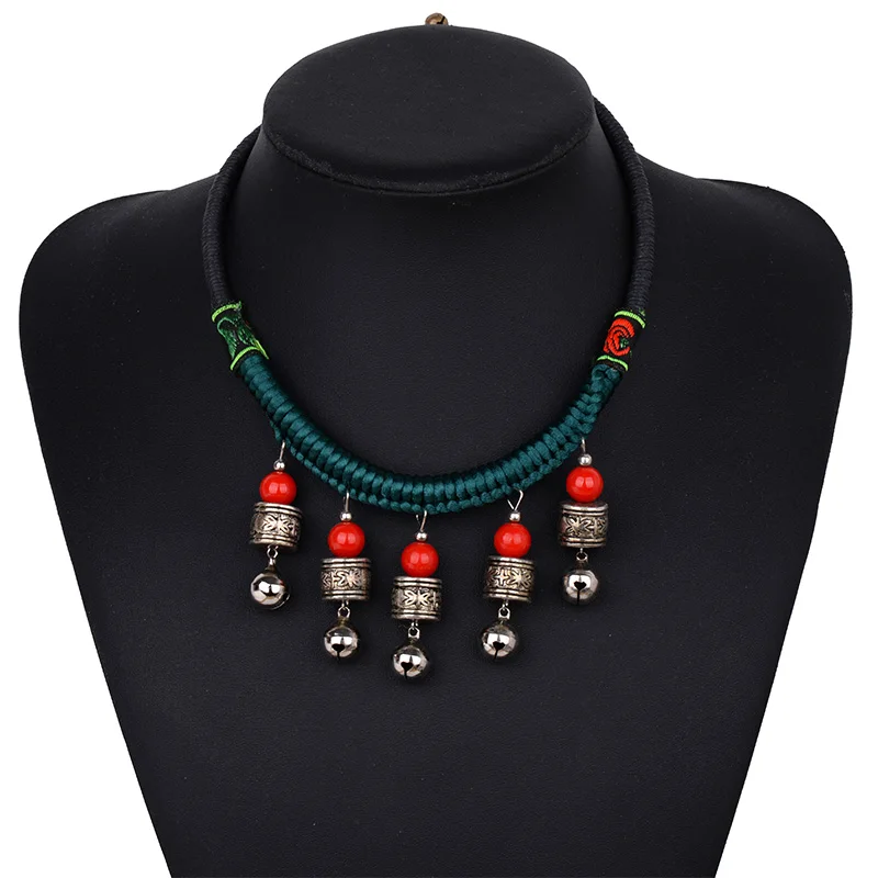 Этническое ожерелье-чокер для женщин экзотические винтажные уникальные