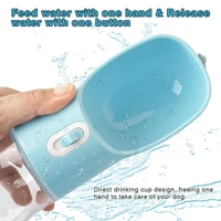 pet dog water bottle portable drinking water feeder bowl cat food feeding for puppy outdoor walking travel supplies pet products