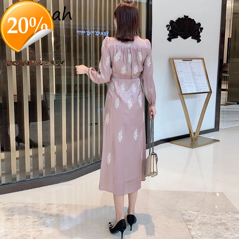 

New 2021 Summer Women Fashion Runway Party Midi Dress Lateral Shell Sheet Sharpen High Tail Pressure A Line Vestidos