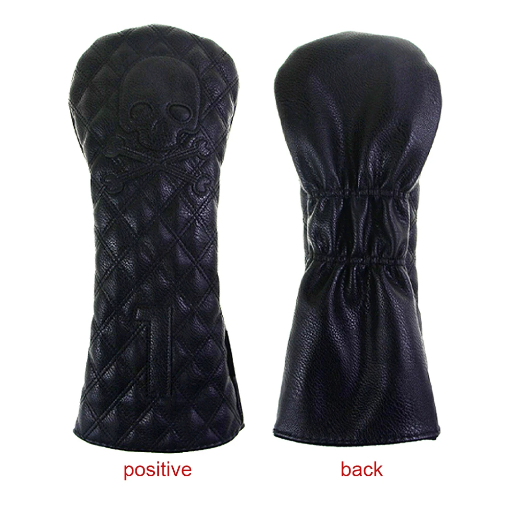 Чехол GLOOF для головы скелета с черепом гольфа клуба черные кожаные головные уборы