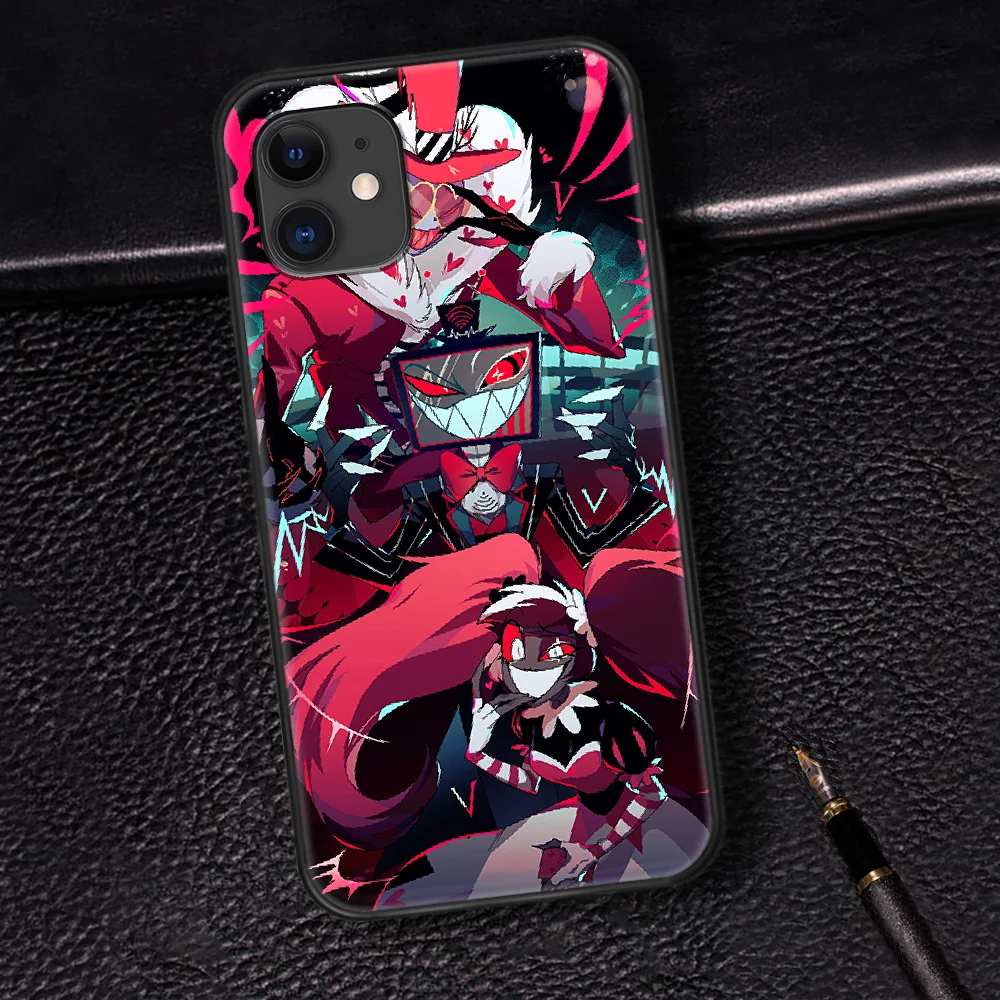 

Harzbin Hotel Alastor Phone Case For Iphone 5 5S SE 2020 6 6S 7 8 Plus 11 12 Mini X XS XR Pro Max black Funda Tpu Coque Silicone