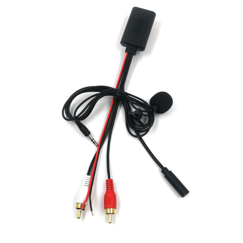 Фото Biurlink автомобильный Bluetooth RCA AUX адаптер беспроводной Аудио гарнитура микрофон 2RCA порт для стерео с 2RCA AUX-IN аудиовход №2