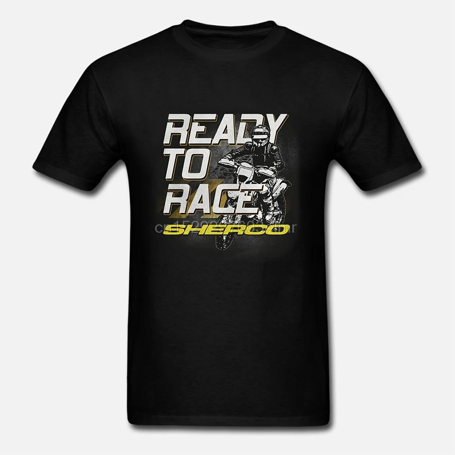 

Funny Men t shirt Women novelty tshirt READY TO RACE SHERCO cool T-Shirt