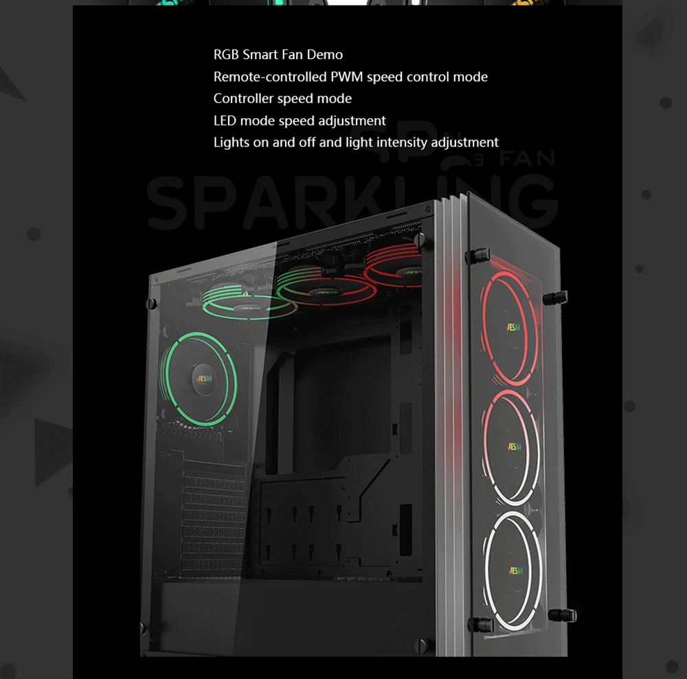 JESM ореолом J3, цветная(Rgb) Pwm вентиляторов, чехол 120 мм охлаждающие водные вентиляторы, вентиляторы теплоотводящий Кулер Мастер, Поддержка синхронизации 5v 3pin Motherboad